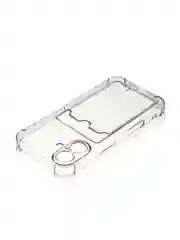 Серый чехол для Apple iPhone 16 противоударный Rosco силиконовый, карман для карт, защита углов