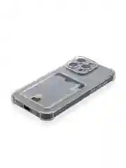 Прозрачный чехол для Apple iPhone 16 Pro Max противоударный ROSCO силиконовый с карманом для карт