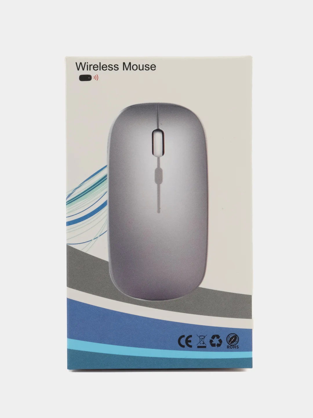 Белый мышь беспроводная с Bluetooth и USB-адаптер, бесшумная с USB зарядкой, 2.4GHz для ноутбука