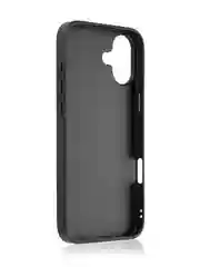 Черный люксовый чехол для Apple iPhone 16 Plus алькантара ROSCO замшевый с силиконовой окантовкой