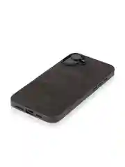 Черный люксовый чехол для Apple iPhone 16 Plus алькантара ROSCO замшевый с силиконовой окантовкой