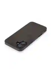 Черный люксовый чехол для Apple iPhone 16 Plus алькантара ROSCO замшевый с силиконовой окантовкой