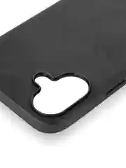 Черный люксовый чехол для Apple iPhone 16 Plus алькантара ROSCO замшевый с силиконовой окантовкой