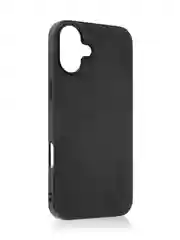 Черный люксовый чехол для Apple iPhone 16 Plus алькантара ROSCO замшевый с силиконовой окантовкой