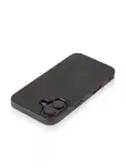 Черный люксовый чехол для Apple iPhone 16 алькантара Rosco замшевый с силиконовой окантовкой