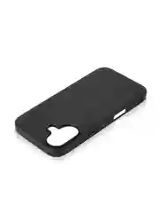 Черный люксовый чехол для Apple iPhone 16 алькантара Rosco замшевый с силиконовой окантовкой
