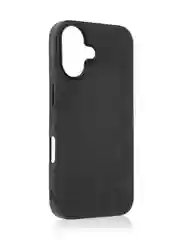 Черный люксовый чехол для Apple iPhone 16 алькантара Rosco замшевый с силиконовой окантовкой