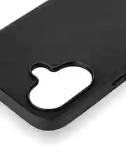 Черный люксовый чехол для Apple iPhone 16 алькантара Rosco замшевый с силиконовой окантовкой