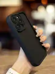 Черный чехол для iPhone 11, 12, 13, 14, 15, Pro, Max, XR, Plus, силиконовый, Айфон