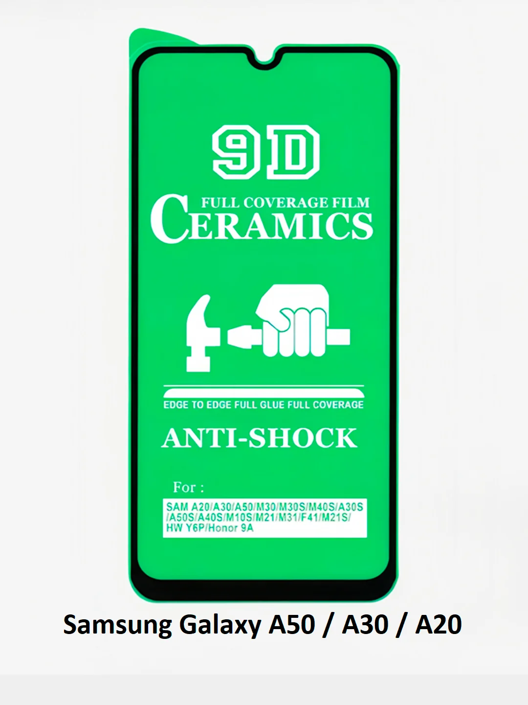 Защитное стекло Samsung Galaxy A51, A52, A31, A32, A22, A12, A02, A10, A20, A50 гибкое