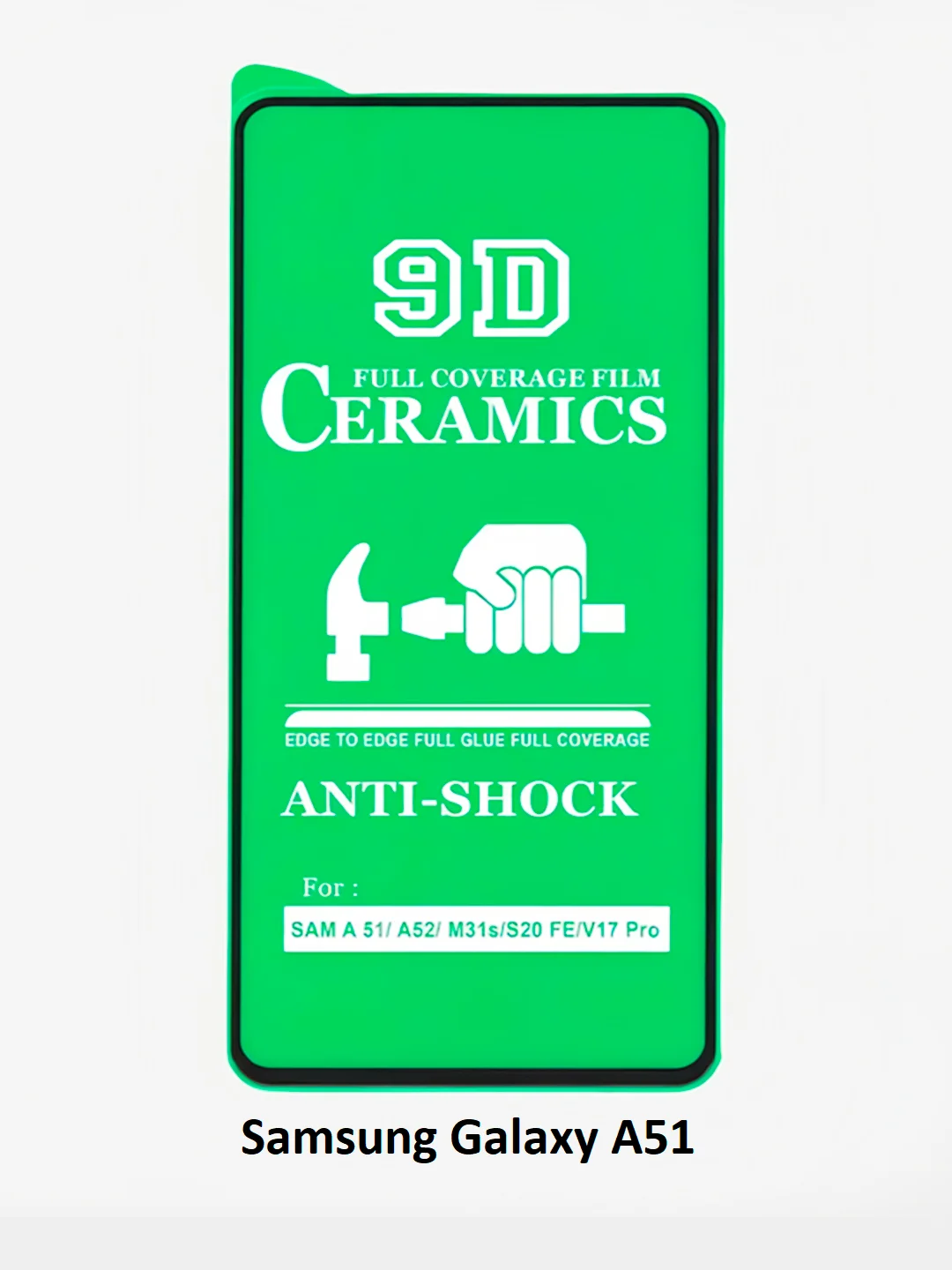 Защитное стекло Samsung Galaxy A51, A52, A31, A32, A22, A12, A02, A10, A20, A50 гибкое