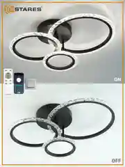 Управляемая потолочная светодиодная люстра с пультом Estares  TRIO 70W круг,до 20 кв.м