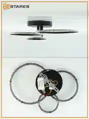 Черный управляемая потолочная светодиодная люстра с пультом Estares  TRIO 70W круг,до 20 кв.м