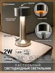 Управляемая настольная лампа ,светильник прикроватный  Estares  DOWN LIGHT 2W