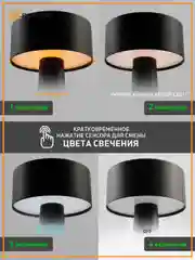 Черный управляемая настольная лампа ,светильник прикроватный  Estares  DOWN LIGHT 2W