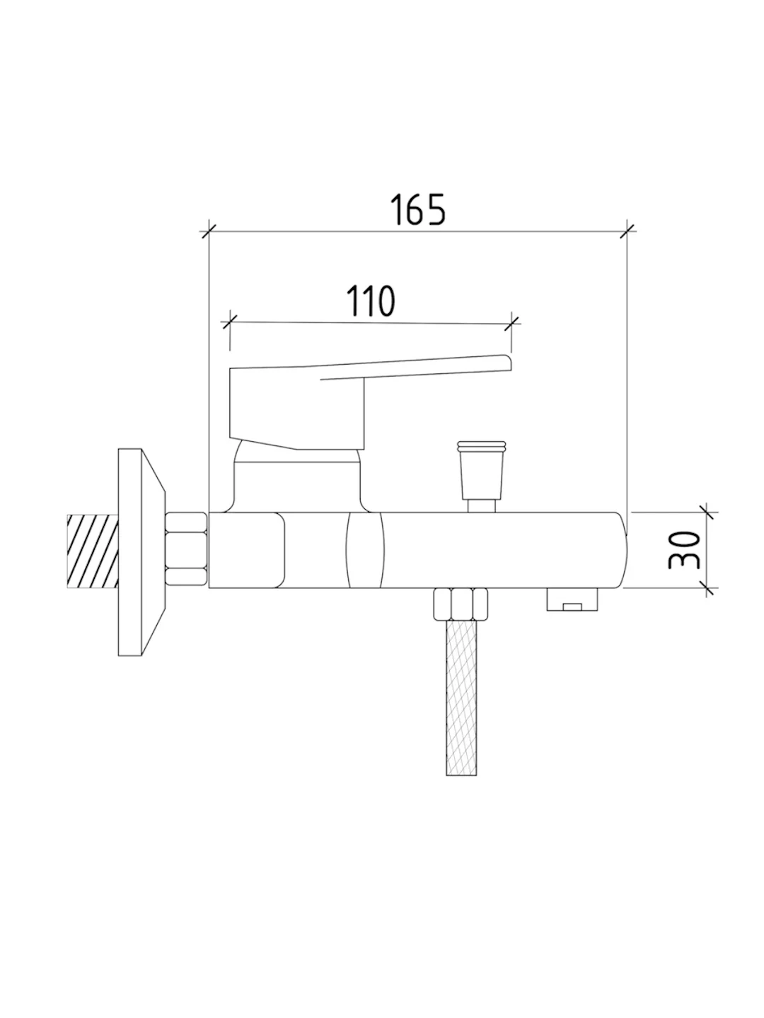 СМЕСИТЕЛЬ ДЛЯ ВАННЫ TEYMI RITTA, ХРОМ T10207