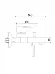 СМЕСИТЕЛЬ ДЛЯ ВАННЫ TEYMI RITTA, ХРОМ T10207