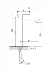 СМЕСИТЕЛЬ ДЛЯ РАКОВИНЫ TEYMI ELLIE ВЫСОКИЙ, ХРОМ T10208