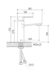 СМЕСИТЕЛЬ ДЛЯ РАКОВИНЫ TEYMI ELLIE, ЧЕРНЫЙ МАТОВЫЙ T10227