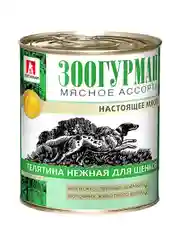 Влажный корм для собак Zoogurman Телятина нежная для щенков ж/б 350г
