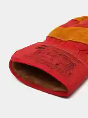Перчатки спилковые, комбинированные, жёлтые, сварочные, утеплённые