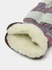 Перчатки спилковые, комбинированные, синие, сварочные, утеплённые