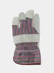 Перчатки спилковые, комбинированные, синие, сварочные, утеплённые