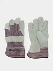 Перчатки спилковые, комбинированные, синие, сварочные, утеплённые