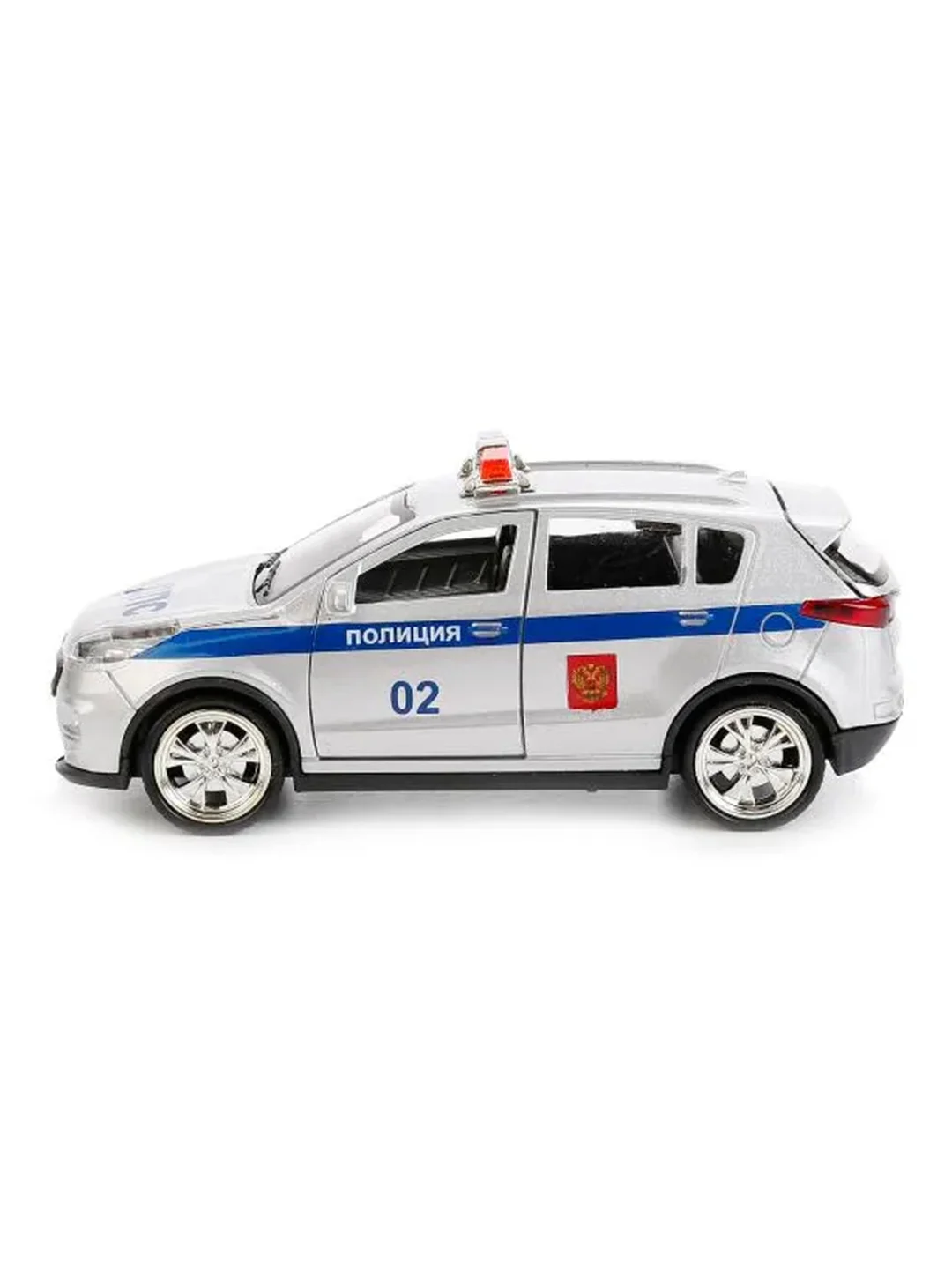 Модель спортивного автомобиля ТехноПарк KIA SPORTAGE Полиция, 12 см