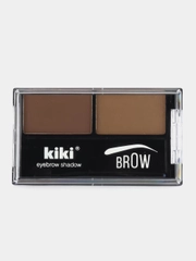 Тени для бровей Kiki eyebrow powder с кисточкой, компактные, стойкие, матовые