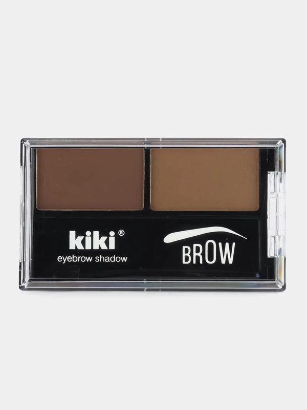Тени для бровей Kiki eyebrow powder с кисточкой, компактные, стойкие, матовые