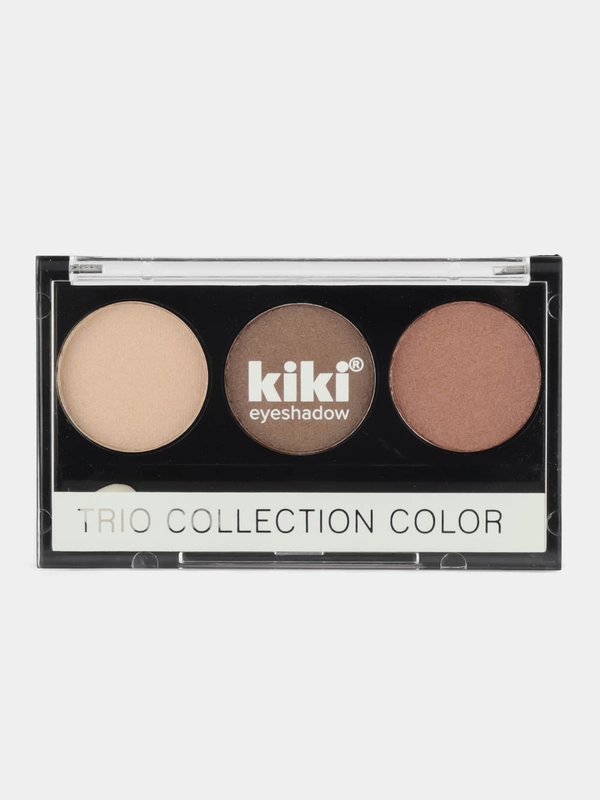 Тени для век kiki Shadow Trio тон 102, стойкая паллетка, 3 оттенка с аппликатором