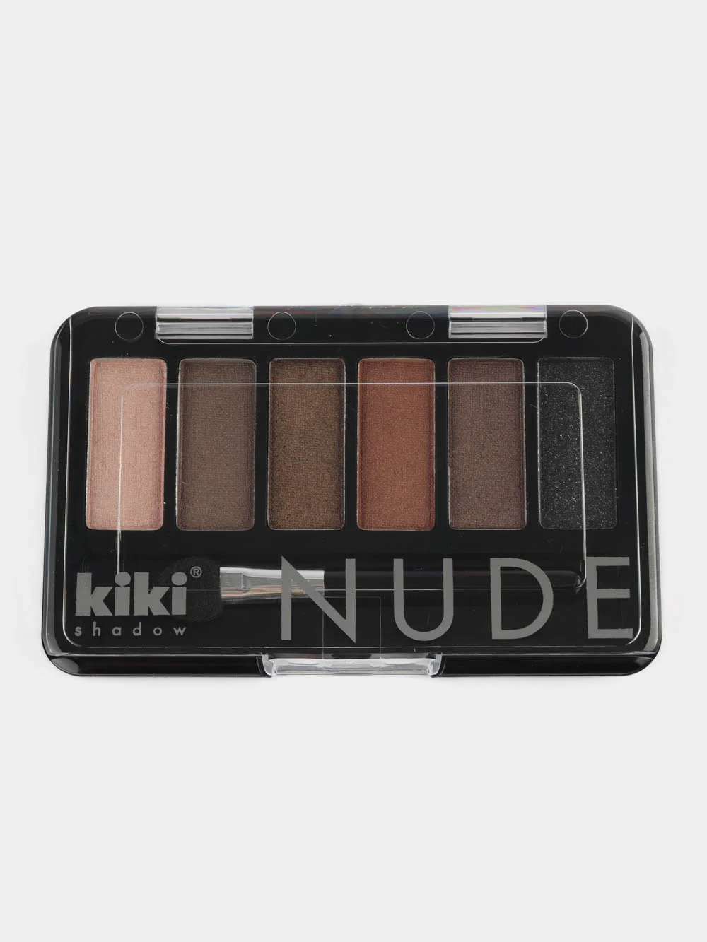 Коричневый тени для век kiki NUDE стойкая палетка из 6 оттенков с кистью для растушевки