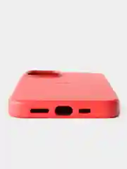 Красный кожаный чехол Leather Case для iPhone 13 с функцией MagSafe