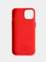 Красный кожаный чехол Leather Case для iPhone 13 с функцией MagSafe