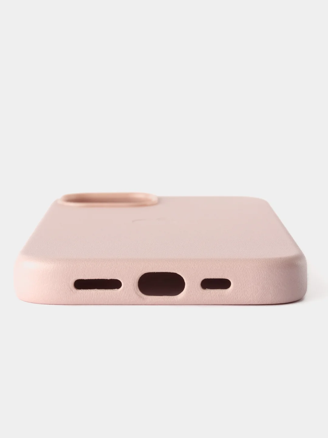 Розовый кожаный чехол Leather Case для iPhone 13 с функцией MagSafe