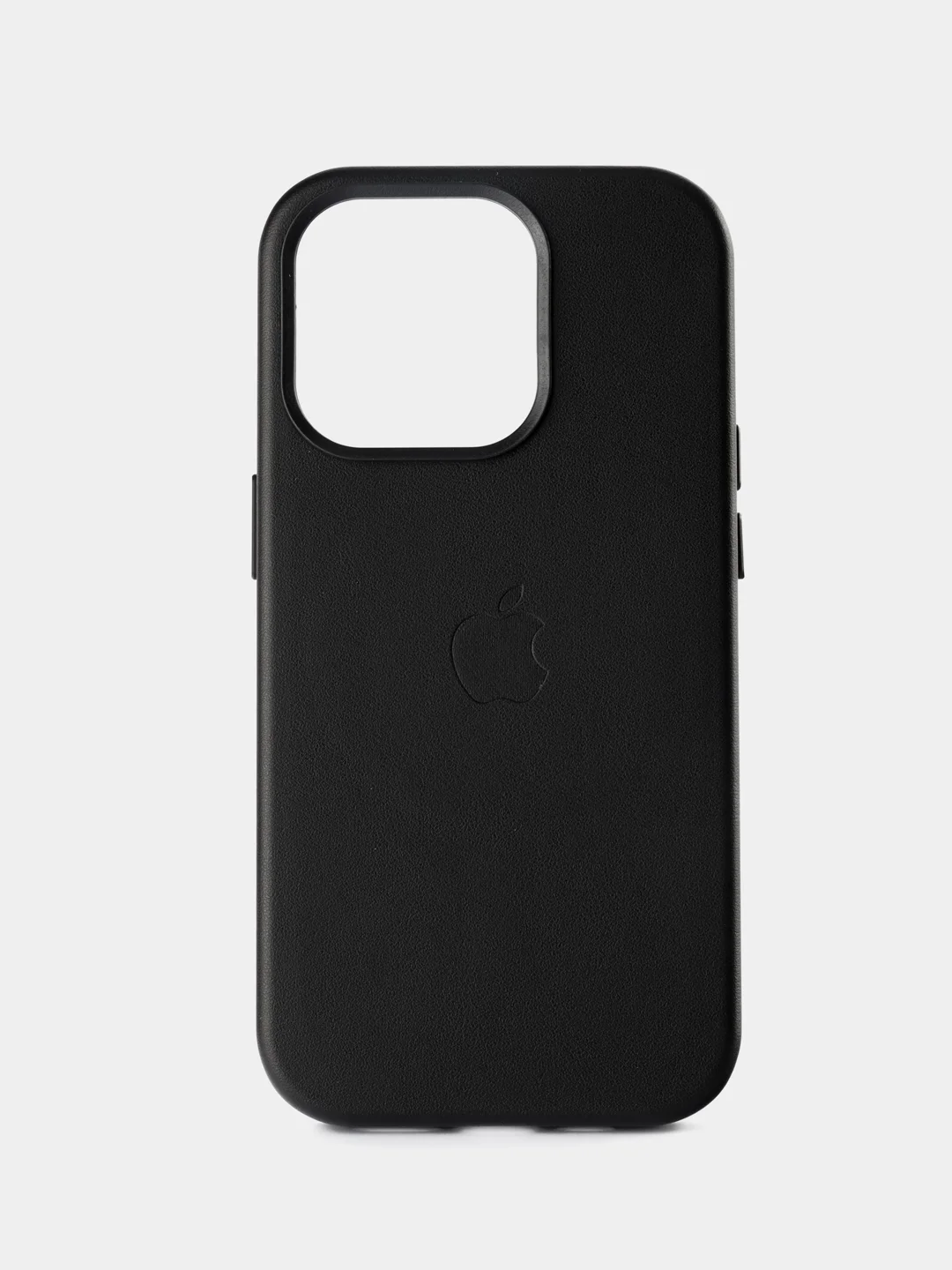 Черный кожаный чехол Leather Case для iPhone 14 Pro с функцией MagSafe