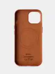 Коричневый кожаный чехол Leather Case для iPhone 15 с функцией MagSafe