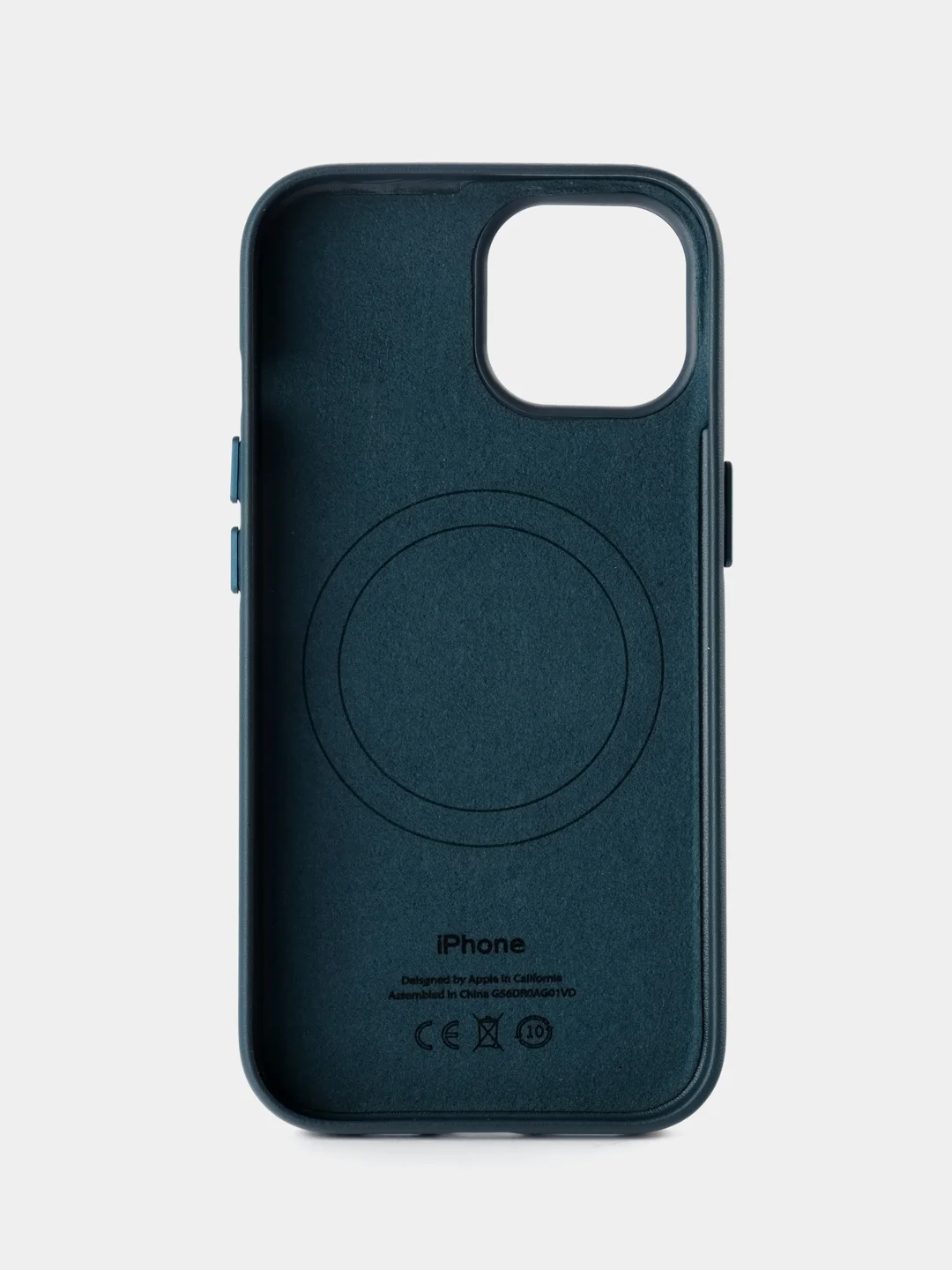 Морской кожаный чехол Leather Case для iPhone 15 с функцией MagSafe
