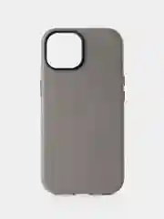 Серый кожаный чехол Leather Case для iPhone 15 с функцией MagSafe