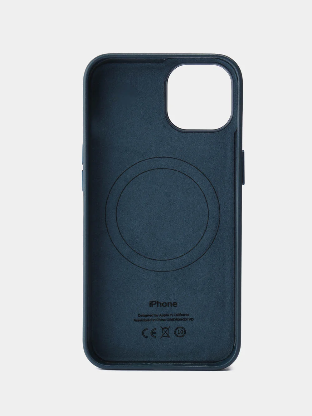 Морской кожаный чехол Leather Case для iPhone 14 с функцией MagSafe