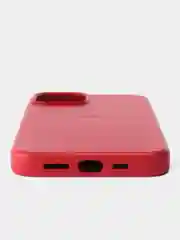 Красный кожаный чехол Leather Case для iPhone 14 с функцией MagSafe