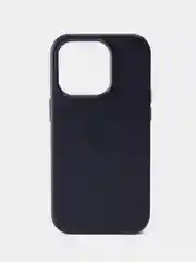 Темно-синий кожаный чехол Leather Case для iPhone 14 Pro с функцией MagSafe
