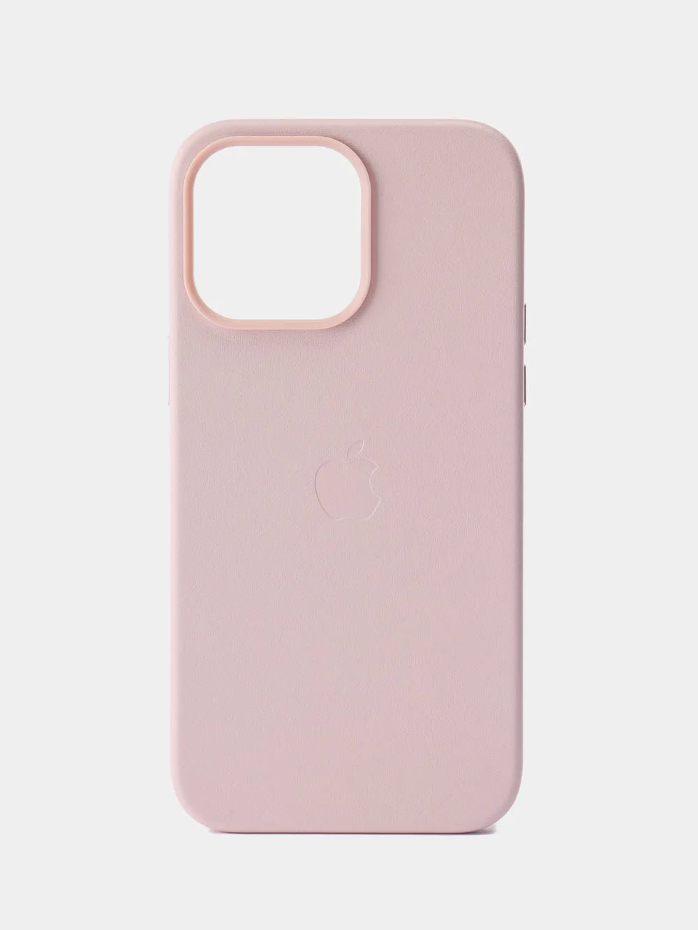 Розовый кожаный чехол Leather Case для iPhone 14 Pro Max с функцией MagSafe