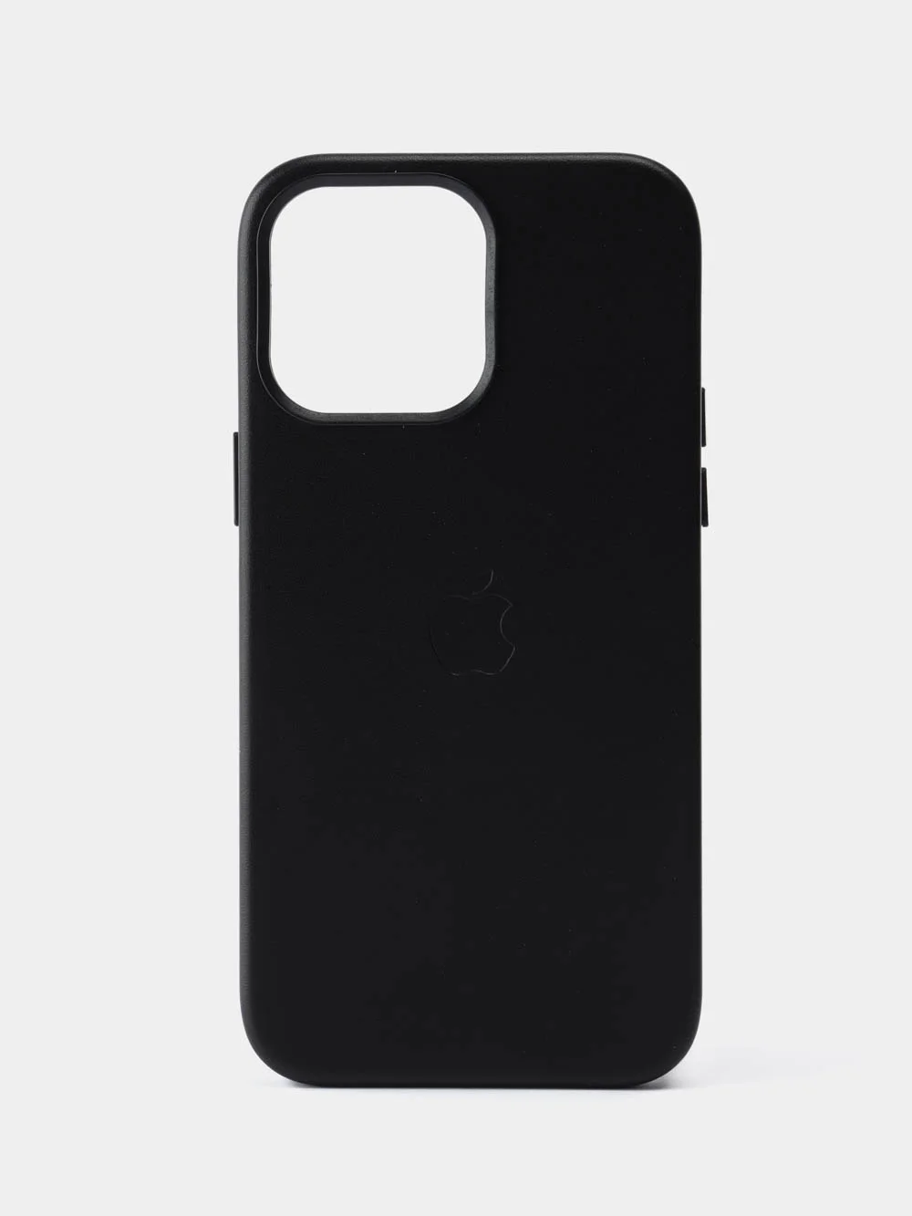 Черный кожаный чехол Leather Case для iPhone 14 Pro Max с функцией MagSafe