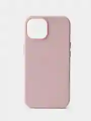 Розовый кожаный чехол Leather Case для iPhone 15 с функцией MagSafe
