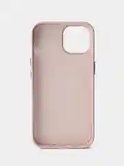Розовый кожаный чехол Leather Case для iPhone 15 с функцией MagSafe