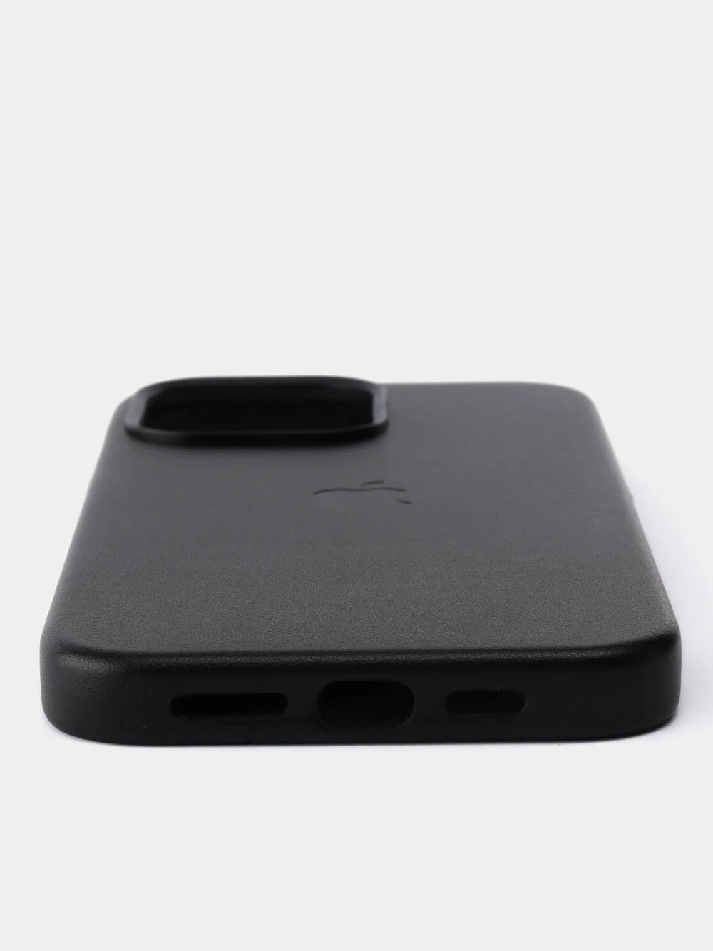 Черный кожаный чехол Leather Case для iPhone 14 Pro Max с функцией MagSafe