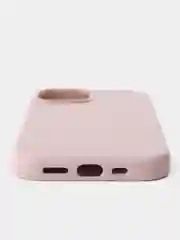 Розовый кожаный чехол Leather Case для iPhone 15 с функцией MagSafe