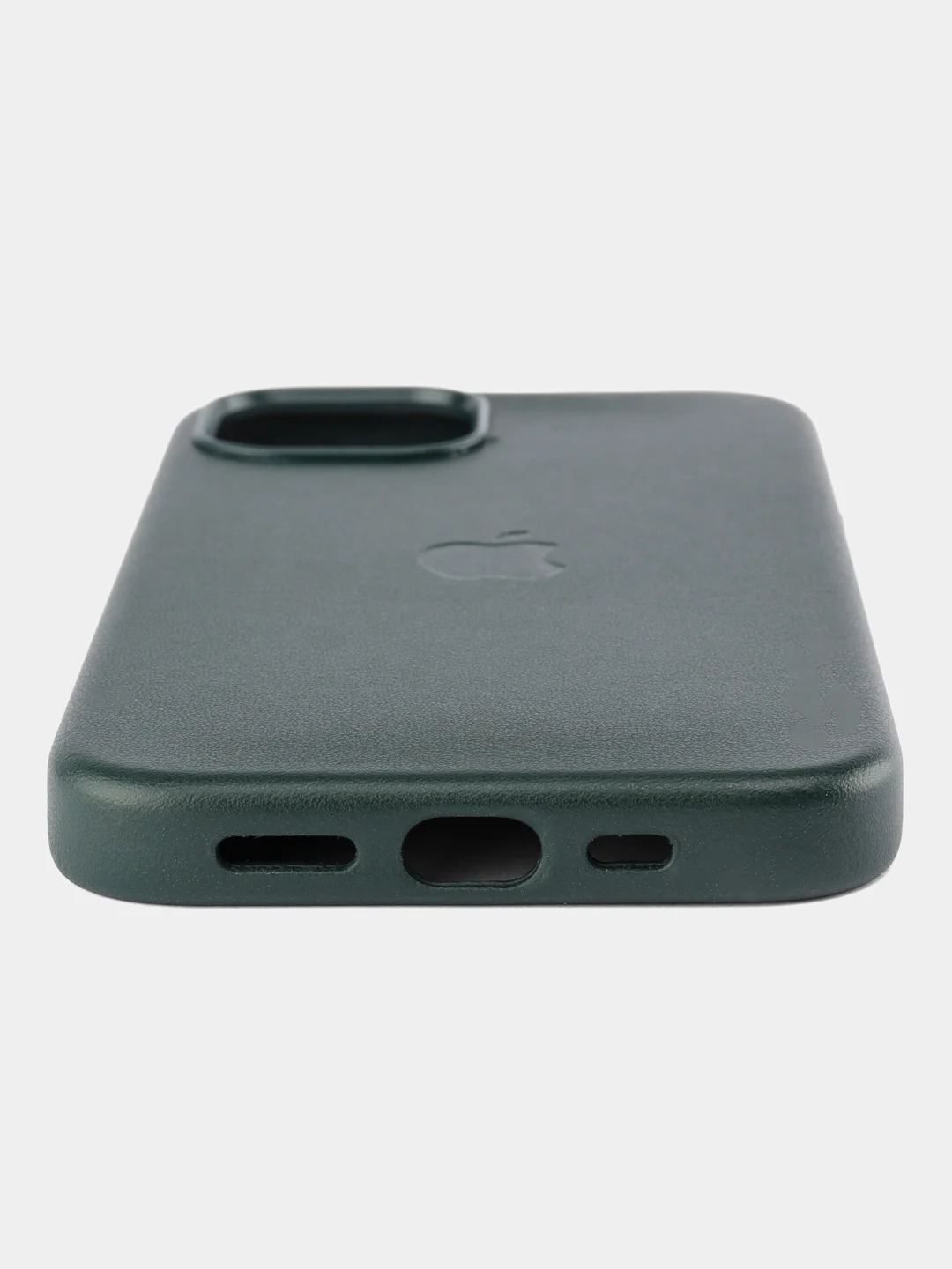 Зеленый кожаный чехол Leather Case для iPhone 13 с функцией MagSafe